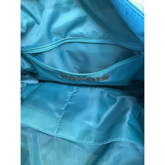 Kenneth Cole Reaction Teal & Stripped Handbag / Shoulder Bag Purse - Picture 7 of 10